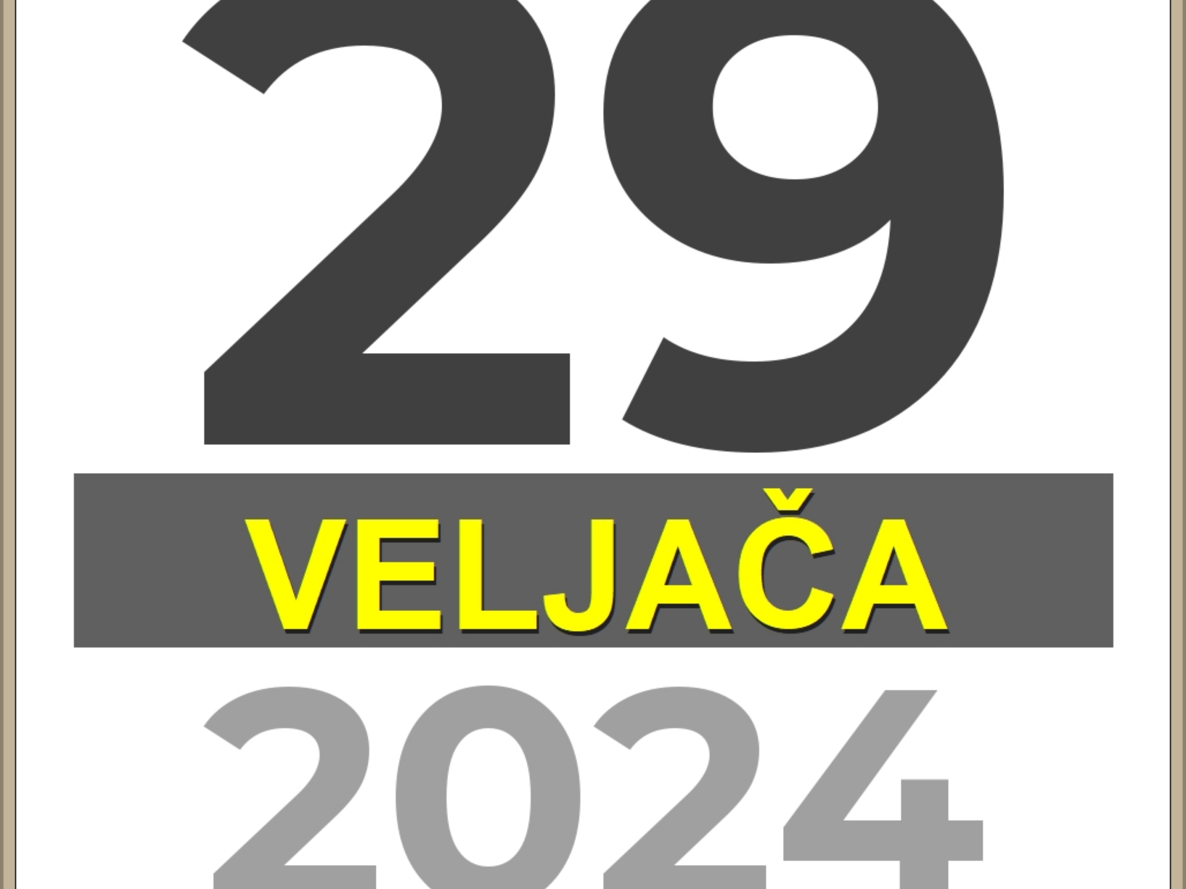 Današnji datum, 29. veljače raritet je i problem